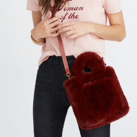 Madewell Small Transport Crossbody in Faux Fur - Picture 5 of 6